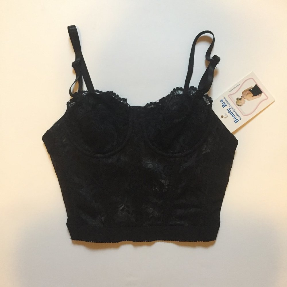NWT Black Lace Bustier/Bra Top - 32B